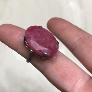 Sterling silver gemstone ring